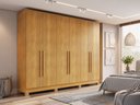Ver imagem 1 de Roupeiro Moderna 6 Portas 100% MDF com Pes CHF Moveis Cinamomo