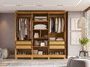 Ver imagem 3 de Roupeiro Moderna 6 Portas 100% MDF com Pes CHF Moveis Cinamomo