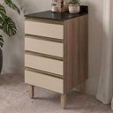Ver imagem 7 de Balcão Kali Premium 4 Gavetas MDF 40cm Off White Nicioli Móveis