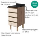 Ver imagem 5 de Balcão Kali Premium 4 Gavetas MDF 40cm Off White Nicioli Móveis
