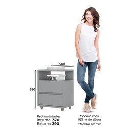 Mesa de Cabeceira Lacy 02 Gavetas - 4