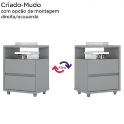 Mesa de Cabeceira Lacy 02 Gavetas - 3