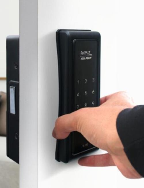 Fechadura Eletrônica Smart Lock Sl140 Papaiz Preto