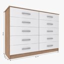 Ver imagem 1 de Cômoda Austin 10 Gavetas - Demolição / Branco Demolição / Branco