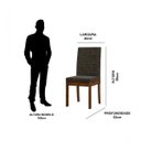 Ver imagem 4 de Conjunto Sala de Jantar Mesa com Tampo de Vidro e 6 Cadeiras Atena Sonetto Móveis