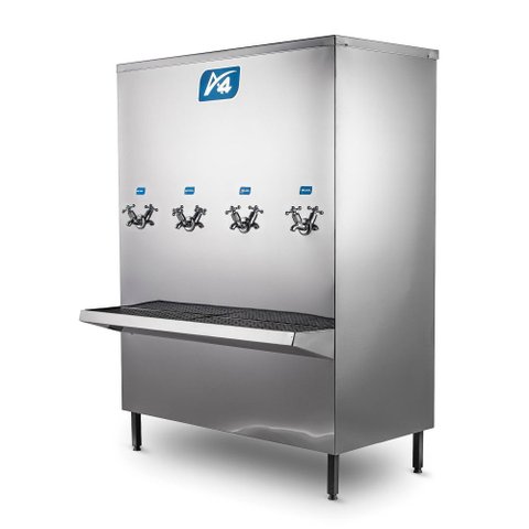 Bebedouro Industrial 200 Litros A4 Inox 3 Torneiras Geladas 1 Natural 110v