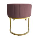 Ver imagem 4 de Banco Recamier Estofado Luana Base Gold Veludo Rosê - Montanaris Decor