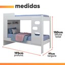Ver imagem 3 de Cama Beliche de Solteiro Floripa J&A Móveis