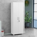 Ver imagem 1 de Armário Multiuso Vegas 2 Portas com Chave Branco San Marino