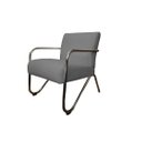 Ver imagem 1 de Poltrona Decorativa Bela Suede Cinza Braço Cromado Ms Decor