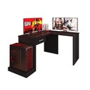 Ver imagem 2 de Mesa Gamer de Canto com Gaveta Wayra Preto