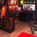 Ver imagem 1 de Mesa Gamer de Canto com Gaveta Wayra Preto