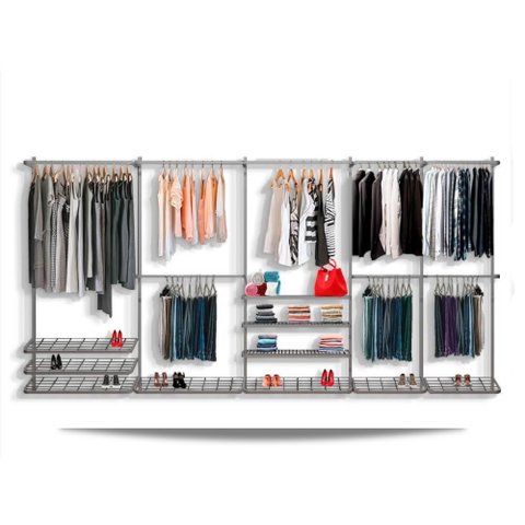 Guarda roupa closet aramado aberto armário modulado roupeiro 4,00 BR