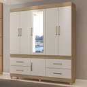 Ver imagem 1 de Guarda Roupa Casal Guarujá 6portas+4gavetas+espelho-demóbile:amendola Touch/off-white