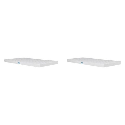 Conjunto com 2 Colchões 1 Solteiro e 1 Auxiliar Nuvem Casatema MadeiraOriginals Branco
