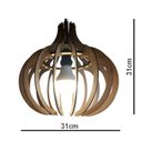 Ver imagem 2 de Lustre Luminária Pendente de Madeira MDF Ana Maria Braga