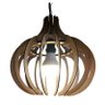 Lustre Luminária Pendente de Madeira MDF Ana Maria Braga - 1