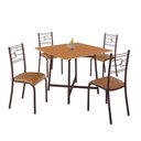 Ver imagem 1 de Conjunto Sala de Jantar Ella 90x90cm 4 Cadeiras Marrom-jambo