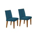 Ver imagem 5 de Cadeira Sala de Jantar Jade Kit 2 Un Imbuia/Veludo Pérola - Rufato