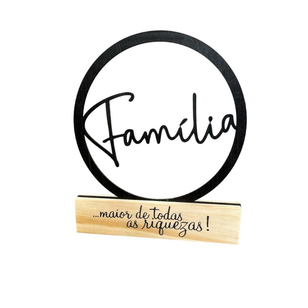 Palavra Família, Decoração Casa, Totem Família, Decoração Afetiva - 4