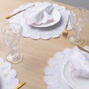Ver imagem 6 de Jogo Americano Bordado Poá Kit 12 Pçs Guardanapo Mesa Posta Elegante Rosa