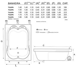 Banheira Dupla Tulipa Imersão em Acrílico - 220v - 3