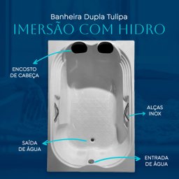 Banheira Dupla Tulipa Imersão em Acrílico - 220v - 4