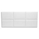 Ver imagem 3 de Cabeceira Casal Kit 6 Placas Modelo Retangular - Courino Branco
