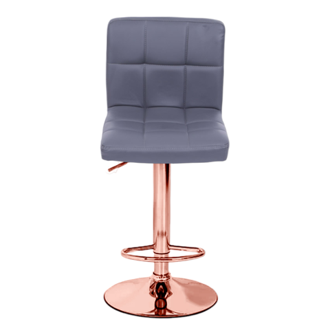Banqueta Giratória Confort- Cinza | Rose Gold