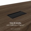 Ver imagem 6 de Estação de Trabalho 8 Lugares 4,80 m X 1,20 m Pés Metal com Caixas de Tomadas e Divisórias F5