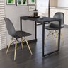 Conjunto Mesa de Cozinha Prattica Industrial 90cm e 2 Cadeiras Eames F02 Preto - Mpozenato - 1