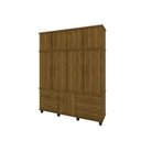Ver imagem 1 de Roupeiro / Guarda Roupas Pris Triplex 1.90m 4 Portas e 6 Gavetas com Corrediças Telescópicas Cor Imb
