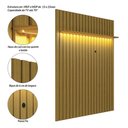 Ver imagem 4 de Painel para Tv até 70 Polegadas Morganite 1 Prateleira com Led Cedro - Pnr Móveis