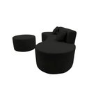 Ver mais imagens de Sofá Modular Orgânico Monterrey 260cm + Puff Suede Preto