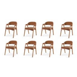 Kit 8 Cadeiras para Mesa de Jantar Gaia - 2