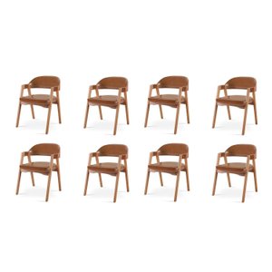Kit 8 Cadeiras para Mesa de Jantar Gaia