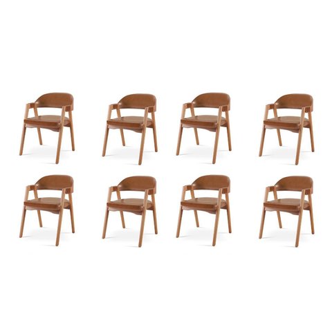 Kit 8 Cadeiras para Mesa de Jantar Gaia