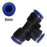 União Emenda em T Pu 6mm | Engate Rápido Pneumático | Compressores - 2