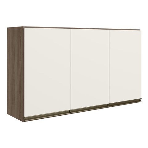 Armário de Cozinha Aéreo 120cm Maly N03 Carvalho/off White - Mpozenato