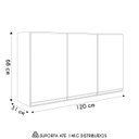 Ver imagem 6 de Armário de Cozinha Aéreo 120cm Maly N03 Carvalho/off White - Mpozenato