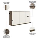 Ver imagem 5 de Armário de Cozinha Aéreo 120cm Maly N03 Carvalho/off White - Mpozenato