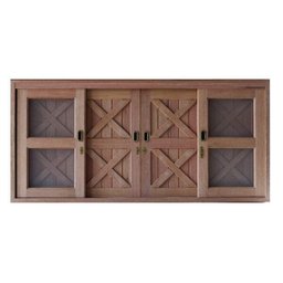 Janela de Correr com Tela 6 Folhas Celeiro 120x160cm Madersilva - 1