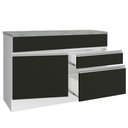 Ver imagem 2 de Balcão De Pia Madesa 1 Porta E 2 Gavetas Branco/Preto