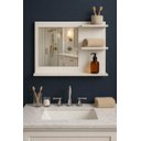 Ver imagem 2 de Móvel Multiuso MDF com Espelho p/ Banheiro Moderno Off White