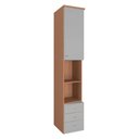 Ver imagem 1 de Guarda Roupa Lateral 1 Porta 3 Gavetas 2450mm Setiba Plus Rimo Carvalho/fendi