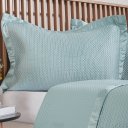 Ver imagem 5 de Kit Colcha Casal Satinatta Cetim 100% Póliéster 220x240cm Tessi Azul Lago