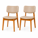 Ver imagem 3 de Kit 2 Cadeira de Jantar Madeira Maciça Manuela Estofada Premium Ergonomica Confortável Di Franco