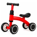 Ver imagem 1 de Bicicleta de Equilíbrio Infantil Vermelha sem Pedal 4 Rodas com Assento Anatômico e Guidão com Limit