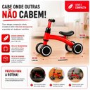 Ver imagem 5 de Bicicleta de Equilíbrio Infantil Vermelha sem Pedal 4 Rodas com Assento Anatômico e Guidão com Limit