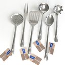 Ver imagem 5 de 6 Utensílios de Cozinha Brinox Pegador de Massa Concha Colher Arroz Garfo Trinchante